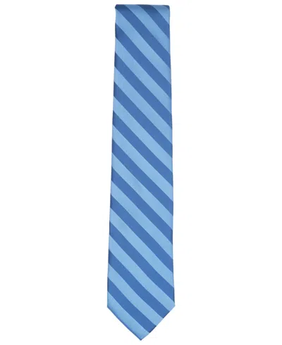 Perry Ellis Men's Satin Stripe Solid Tie In Blue