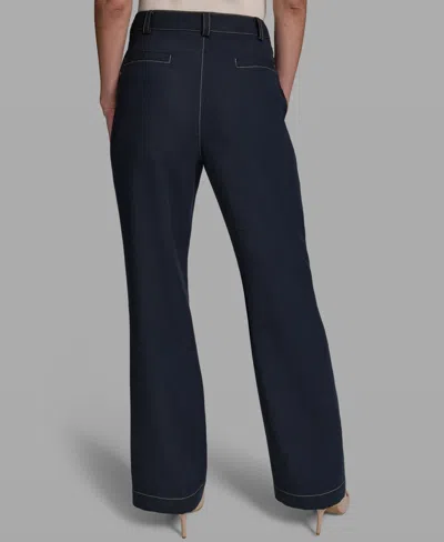 Karl Lagerfeld Double-button Patch-pocket Jeans In Blue