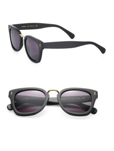 Illesteva Positano Square Polarized Sunglasses In Matte Black