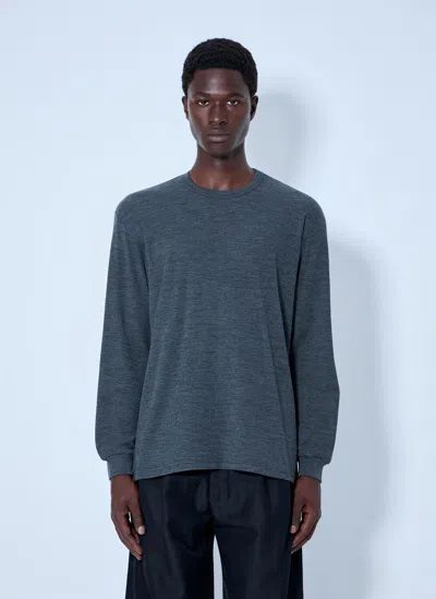Ssstein Oversized Long Sleeve T-shirt In Blue