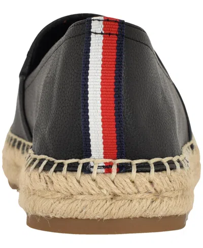 Tommy Hilfiger Th Monogram Leather Espadrille In Gray