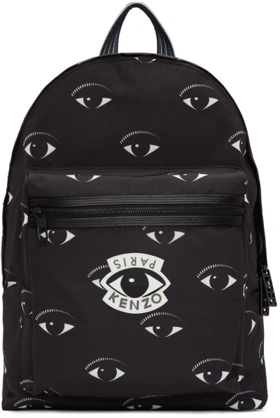 Shop Kenzo Black Allover Eye Backpack