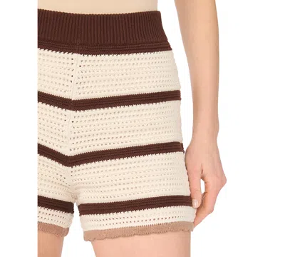 1.state Mesh Stripe Shorts In White