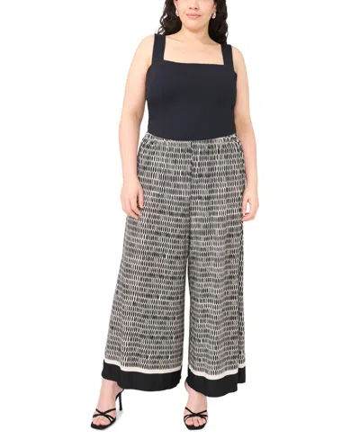 Vince Camuto Plus Size Mid-rise Pull-on Pants In Multi