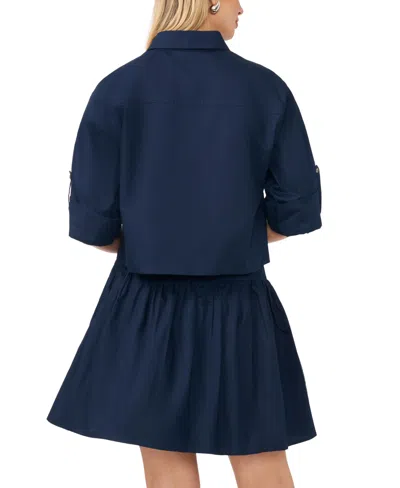 1.state Boxy Button Down Shirt In Blue