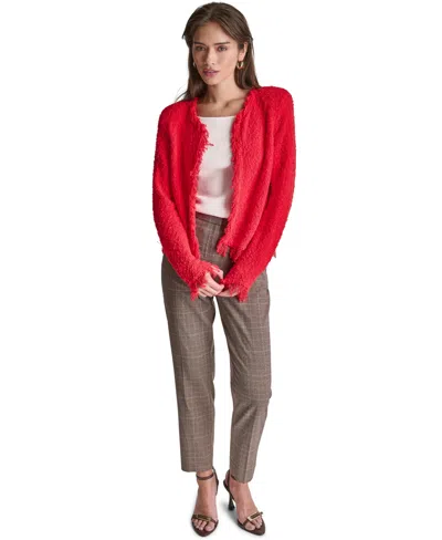 Bcbg Women's Open-front Long-sleeve Jacket In Red