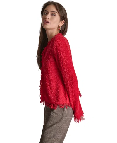 Bcbg Women's Open-front Long-sleeve Jacket In Red