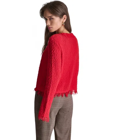 Bcbg Women's Open-front Long-sleeve Jacket In Red