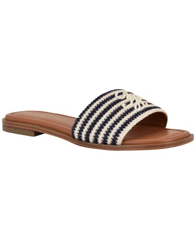 Tommy Hilfiger Script Monogram Stripe Woven Slide In Multi