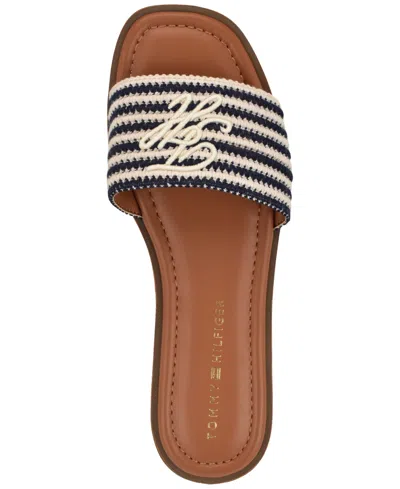Tommy Hilfiger Script Monogram Stripe Woven Slide In Multi