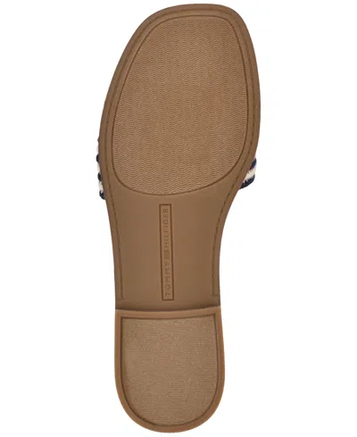 Tommy Hilfiger Script Monogram Stripe Woven Slide In Multi