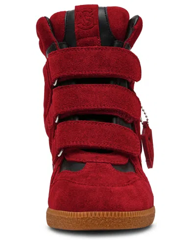 Steve Madden Mavis Wedge High Top Sneaker In Brown