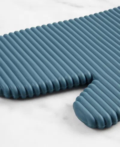 Kitchenaid Ribbed Soft Silicone 2-pc. Oven Mitt Set In Blue