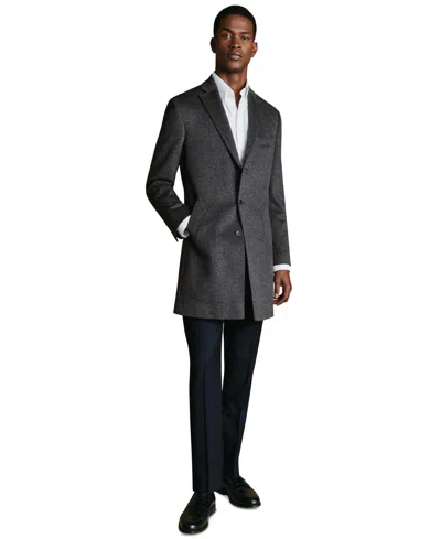 Charles Tyrwhitt Wool Overwool Coat In Gray