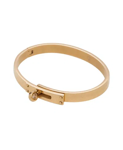 St. Moran Tarnish-resistant Silver Lock And Twist Voltaire Cuff Bracelet In Gold