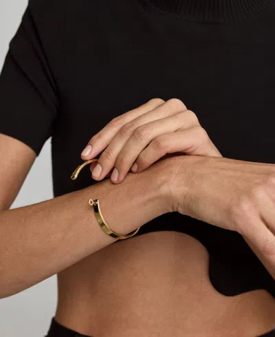 St. Moran Tarnish-resistant Silver Lock And Twist Voltaire Cuff Bracelet In Gold