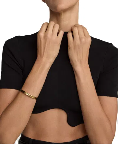 St. Moran Tarnish-resistant Silver Lock And Twist Voltaire Cuff Bracelet In Gold