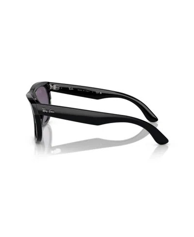 Ray Ban Wayfarer Reverse Sunglasses Black Frame Violet Lenses 53-20
