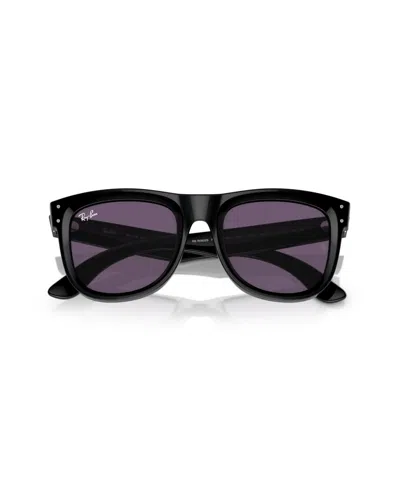 Ray Ban Wayfarer Reverse Sunglasses Black Frame Violet Lenses 53-20