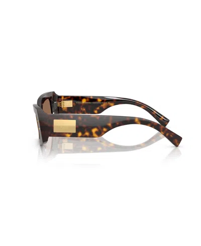 Dolce & Gabbana Dolce  Gabbana Eyewear Rectangular Frame Sunglasses In Brown