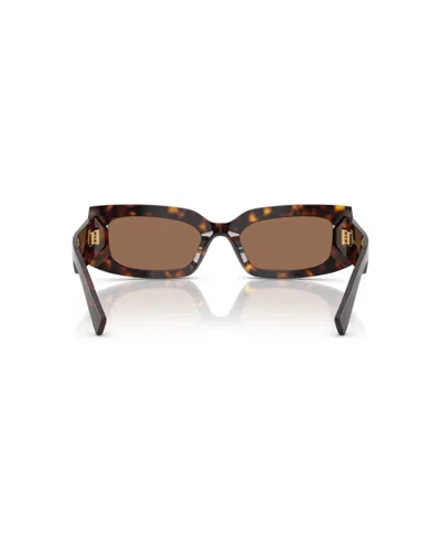 Dolce & Gabbana Dolce  Gabbana Eyewear Rectangular Frame Sunglasses In Brown
