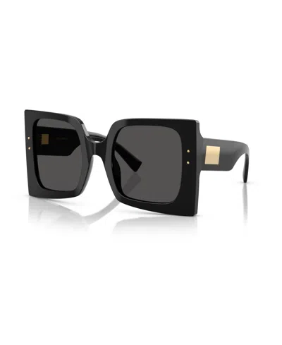 Dolce & Gabbana Rectangular Sunglasses In Black