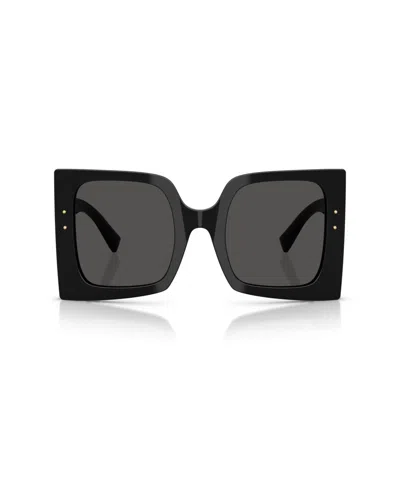 Dolce & Gabbana Rectangular Sunglasses In Black