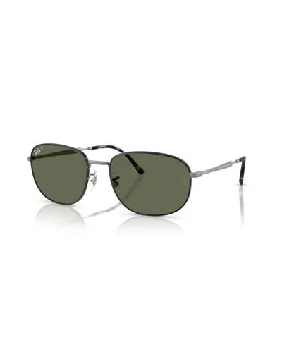 Ray Ban Polarized Green Square Unisex Sunglasses Rb3754 927458 60 In Gray