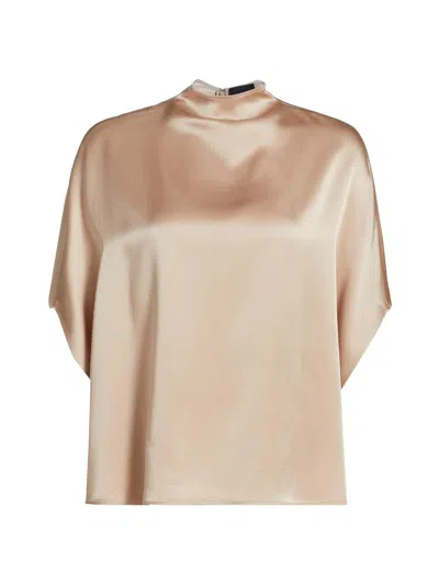 Lapointe Satin Cape Blouse In Multi
