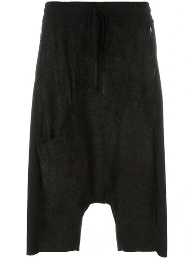 Shop Lost & Found Ria Dunn Drop Crotch Shorts - Black
