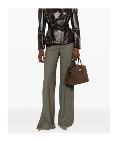 Max Mara Patterned Casual Pants In Brown