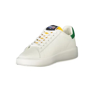 Blauer White Leather Men Sneaker In White