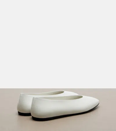 Prada Leather Ballet Flats In Multi