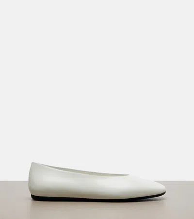 Prada Leather Ballet Flats In Multi