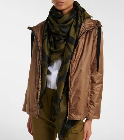 Max Mara The Cube Hooded Jacket In Brown