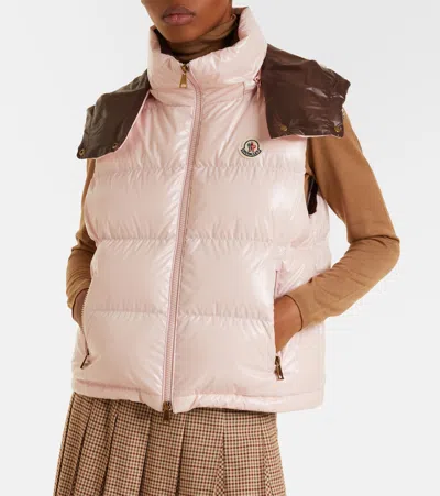 Moncler Niverolle Sleeveless Puffer Jacket In Pink