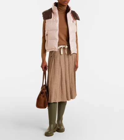 Moncler Niverolle Sleeveless Puffer Jacket In Pink