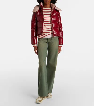 Moncler Niveole Short Down Jacket In Red