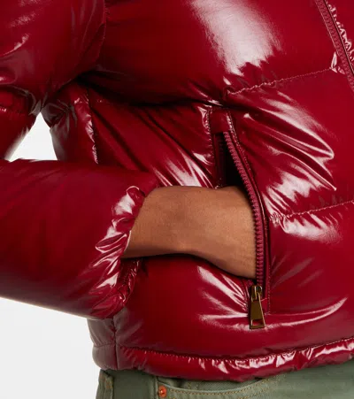 Moncler Niveole Short Down Jacket In Red