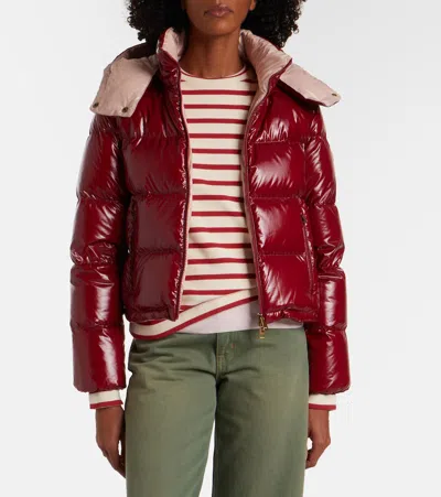Moncler Niveole Short Down Jacket In Red