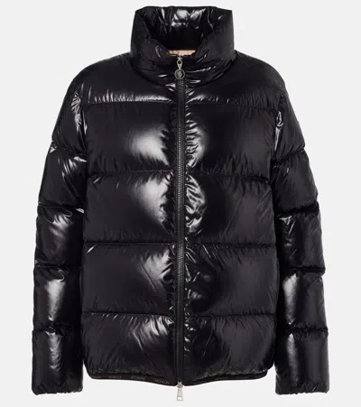 Moncler Abbadia Short Down Jacket High Collar In Black