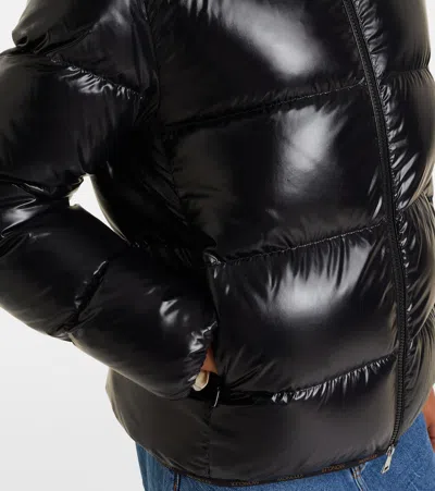 Moncler Abbadia Short Down Jacket High Collar In Black
