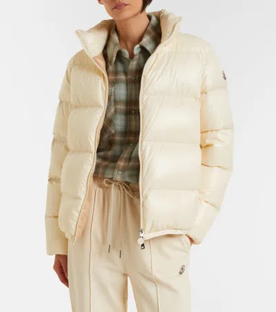 Moncler Abbadia Short Down Jacket High Collar In White