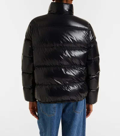 Moncler Abbadia Short Down Jacket High Collar In Black