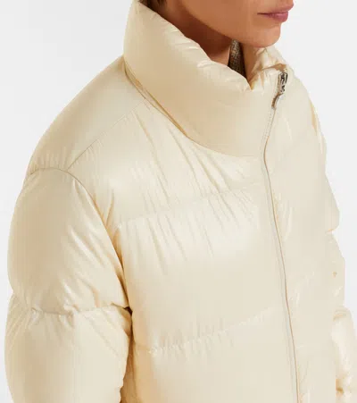 Moncler Abbadia Short Down Jacket High Collar In White