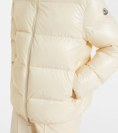 Moncler Abbadia Short Down Jacket High Collar In White