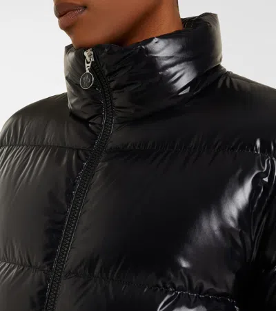 Moncler Abbadia Short Down Jacket High Collar In Black