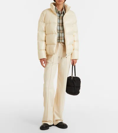 Moncler Abbadia Short Down Jacket High Collar In White