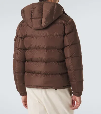 Moncler Maya Quilted Shell Down Jacket In Brown