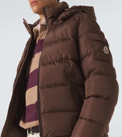 Moncler Maya Quilted Shell Down Jacket In Brown